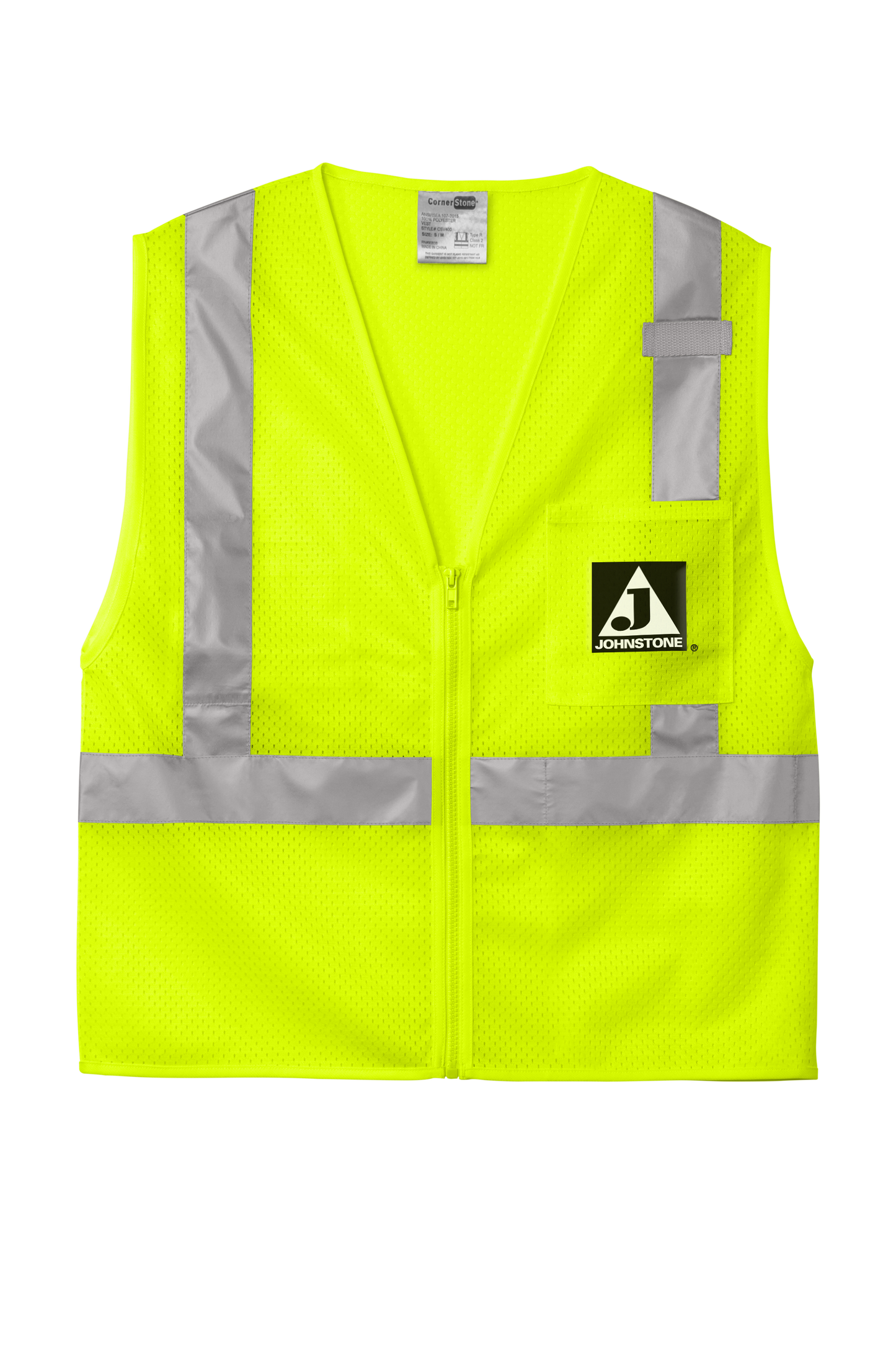 Johnstone ANSI 107 Class 2 Mesh Zippered Vest OC