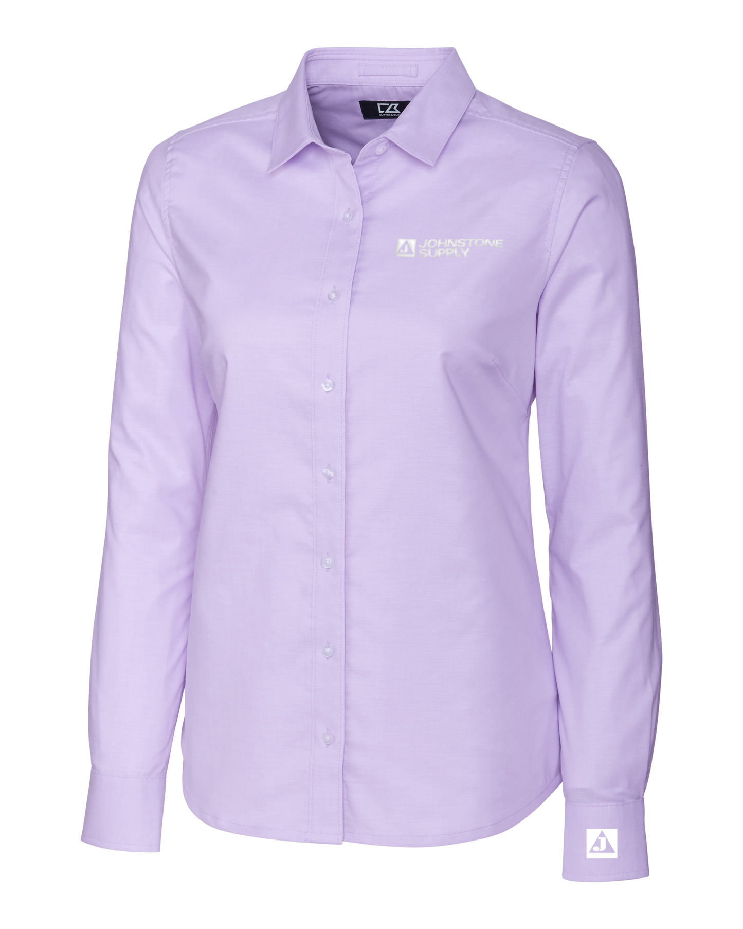 Johnstone Cutter & Buck Stretch Oxford Womens Long Sleeve Dress Shirt