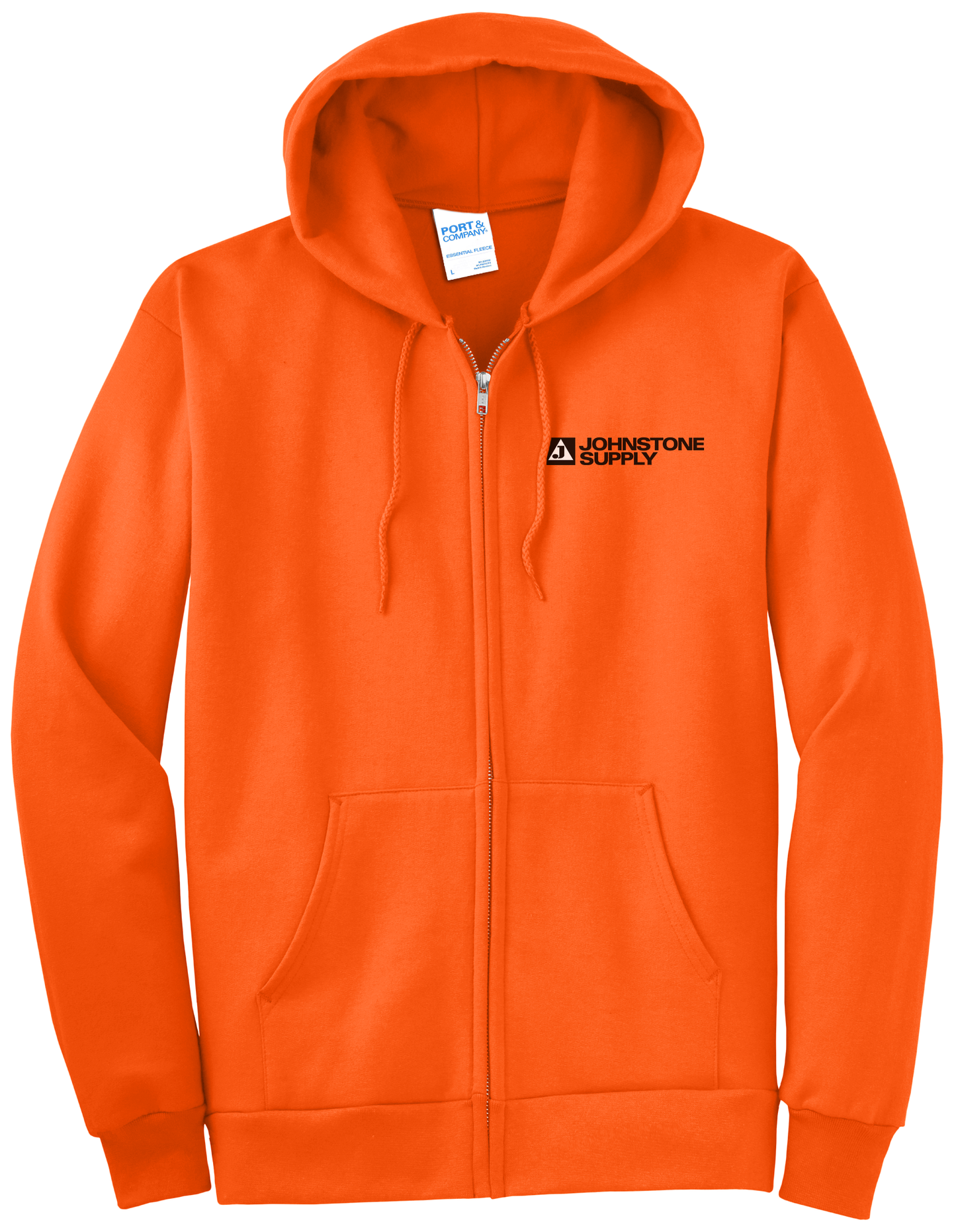 Johnstone Tall Fleece Full Zip Hi Vis Hoodie